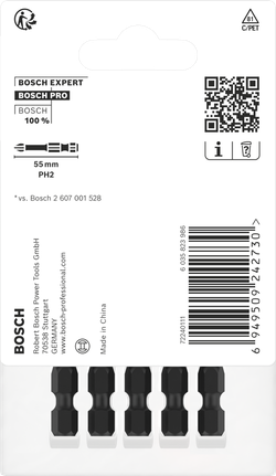 Bosch 55 毫米十字批頭 5 件裝.