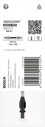 Bosch雙頭 T25 衝擊鑽頭 65 毫米.
