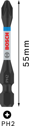 Bosch PRO 十字衝擊鑽頭 PH2 55 毫米。.