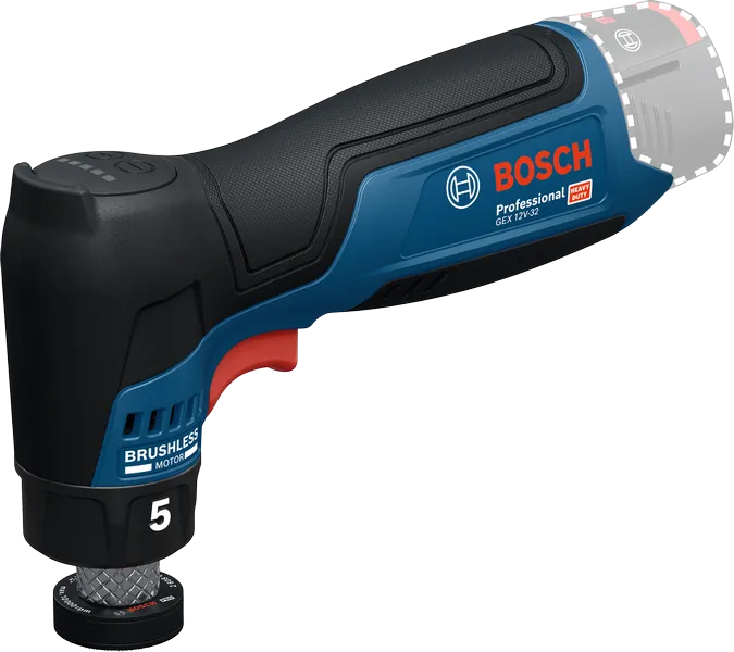 Bosch 12V-32 無線隨機軌道砂光機。.