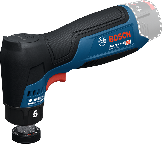 Bosch 12V-32 無線隨機軌道砂光機。.