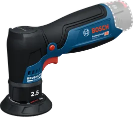 Bosch 12V-77 隨機軌道砂光機，配備無刷馬達。.