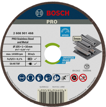 Bosch PRO 不鏽鋼和金屬切割盤，105 毫米。.