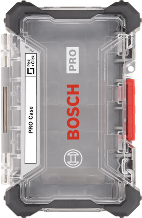 PRO 防撞手拿工具箱,大 Bosch PRO 大號空箱,配有安全的紅色閂鎖。.