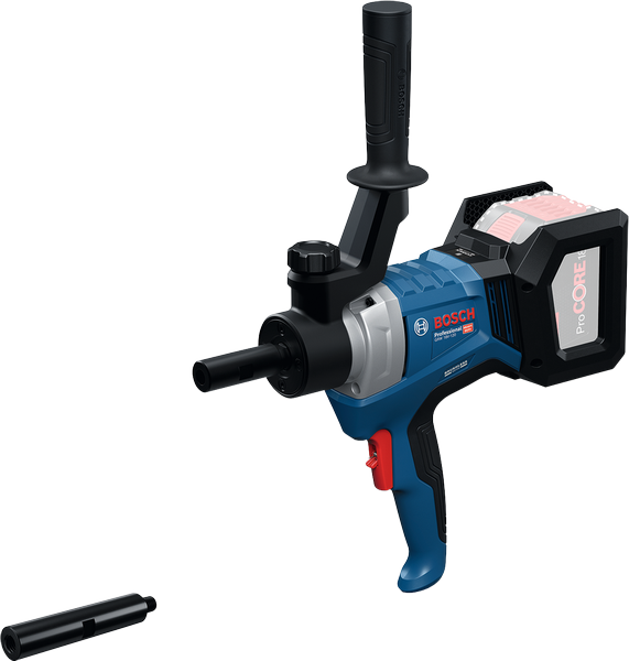 Bosch 18V-120 無線泥漿攪拌器，附側把手。.
