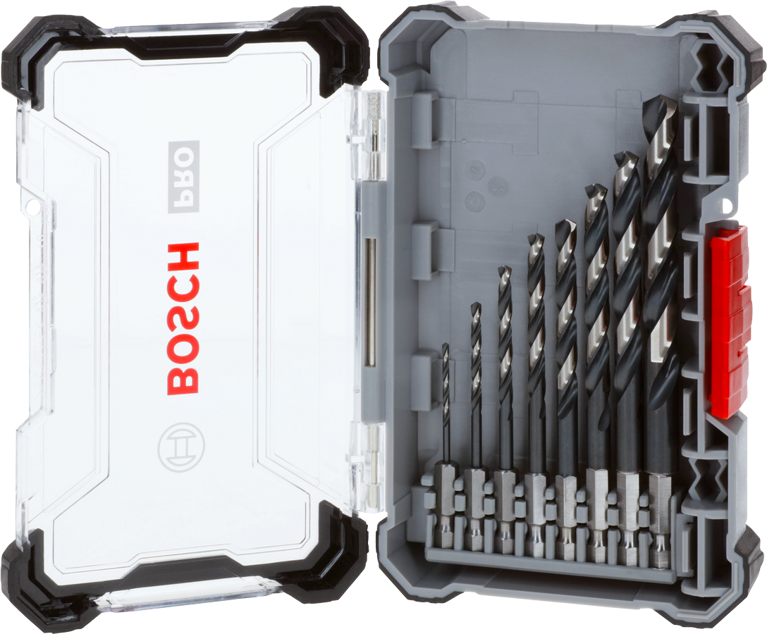 Bosch PRO 金屬 HSS-G 衝擊麻花鑽頭組 8 個。.