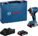 Bosch 18V-215 衝擊起子套裝，配有長鑽頭支架。.