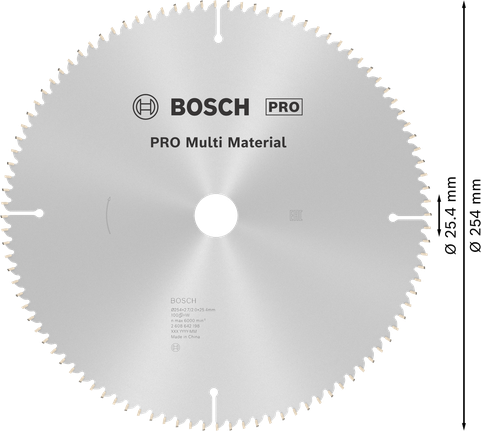 PRO Multi Material 圓鋸片,254 x 2.7 x 25.4 mm PRO Multi Material 圓鋸片,254 x 2.7 x 25.4 mm