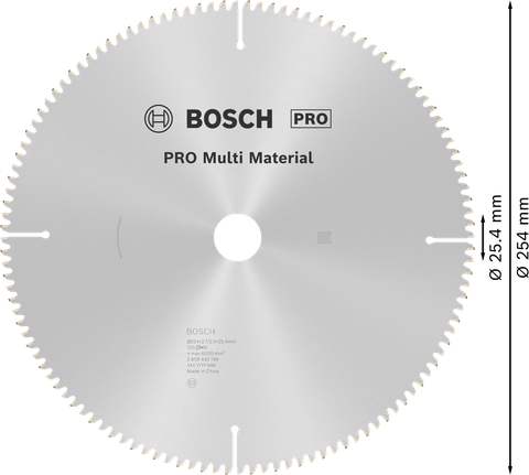 PRO Multi Material 圓鋸片,254 x 2.7 x 25.4 mm PRO Multi Material 圓鋸片,254 x 2.7 x 25.4 mm