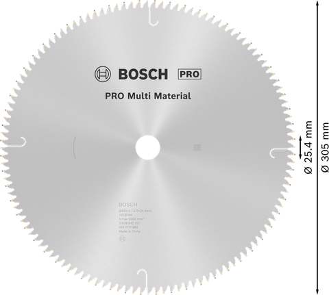 PRO Multi Material 圓鋸片,305 x 2.7 x 25.4 mm PRO Multi Material 圓鋸片,305 x 2.7 x 25.4 mm