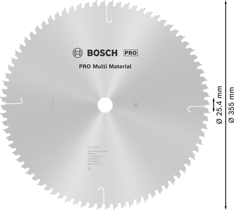 PRO Multi Material 圓鋸片,355 x 3 x 25.4 mm PRO Multi Material 圓鋸片,355 x 3 x 25.4 mm