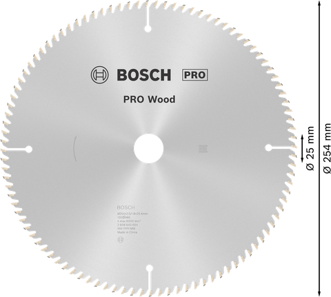 PRO Wood 木工圓鋸片,254 x 2.5 x 25 mm PRO Wood 木工圓鋸片,254 x 2.5 x 25 mm