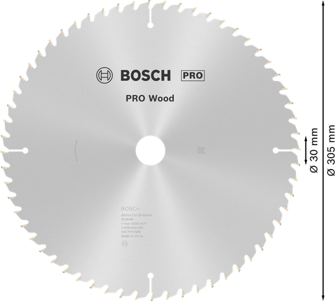 PRO Wood 木工圓鋸片,305 x 2.5 x 30 mm PRO Wood 木工圓鋸片,305 x 2.5 x 30 mm