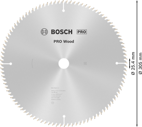 PRO Wood 木工圓鋸片,305 x 3 x 25.4 mm PRO Wood 木工圓鋸片,305 x 3 x 25.4 mm