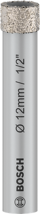 Bosch PRO 陶瓷乾鑽頭 12 毫米，適用於精確的瓷磚鑽孔。.