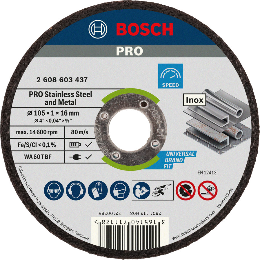 Bosch PRO 不鏽鋼和金屬切割盤 105 毫米。.