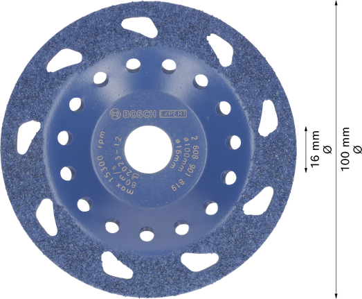 Bosch多材質精細傾斜 100 毫米研磨頭。.
