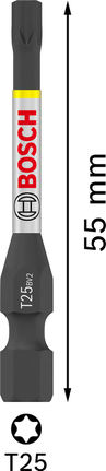 Bosch PRO Torx 衝擊鑽頭 T25 55mm 單件。.