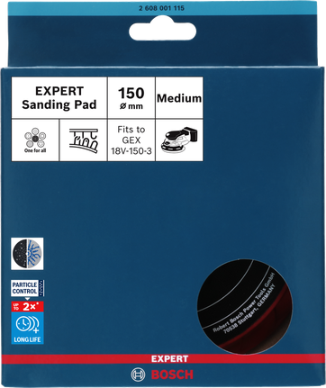 Bosch多孔打磨墊 150 毫米，中號。.