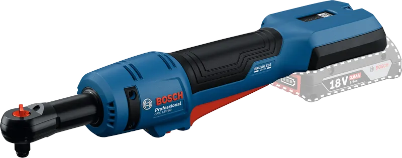 Bosch 18V-60 無線棘輪扳手，用於鎖緊螺栓。.