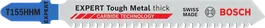 Bosch Tough Metal T155HHM 曲線鋸刀片，適用於厚金屬。.