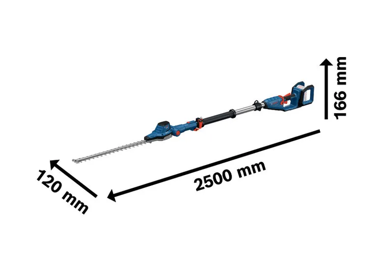 GHE 18V-50 TP Bosch GHE 18V-50 TP 無線伸縮式綠籬機尺寸。.