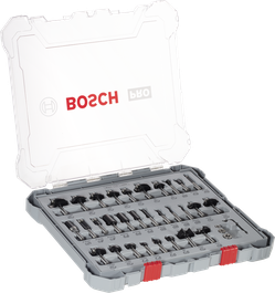 Bosch PRO 路由器鑽頭混合套裝 8 毫米柄 30 件。.
