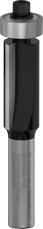 Bosch PRO 路由器鑽頭底部軸承齊平修剪 8 毫米柄。.