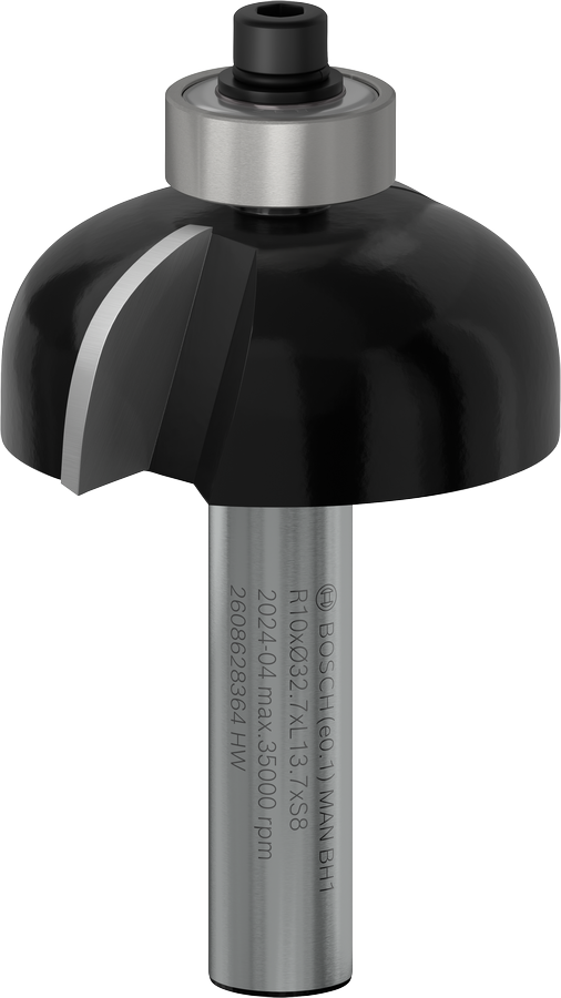 Bosch PRO 路由器鑽頭槽半徑 10 毫米，柄長 8 毫米。.