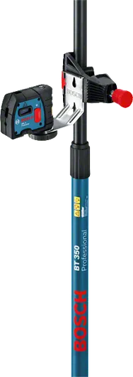 帶有雷射調平工具的BoschBT 350 伸縮桿。