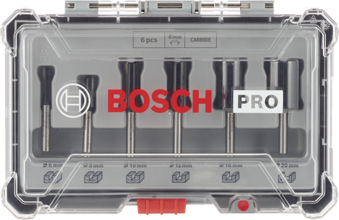 Bosch PRO 路由器鑽頭直組 6 件。.