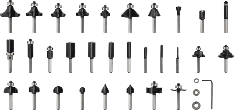 Bosch PRO 路由器鑽頭混合套裝 6 毫米柄 30 件。.