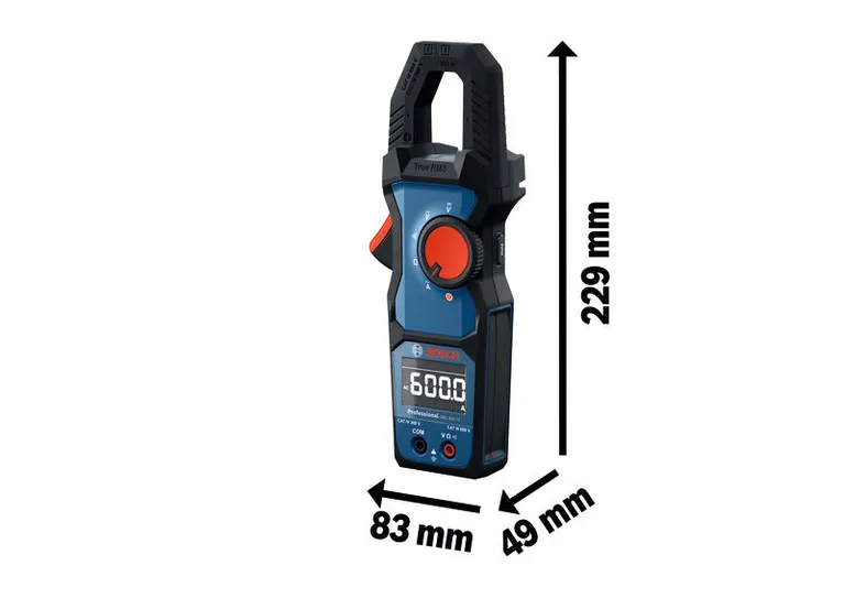 BoschGMC 600-15 鉗形表，附數字顯示。