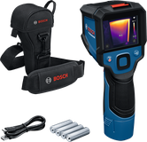 Bosch 12V-450 熱像儀配有外殼和電池。