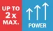 2倍最大功率.