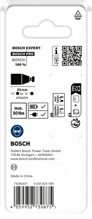 Bosch PRO 衝擊鑽頭適配器 1/2 英吋。.