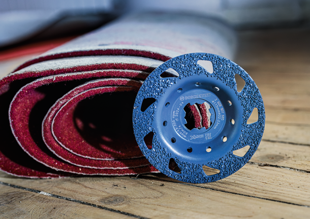 Bosch專家硬質合金粗磨盤，用於去除地板。.