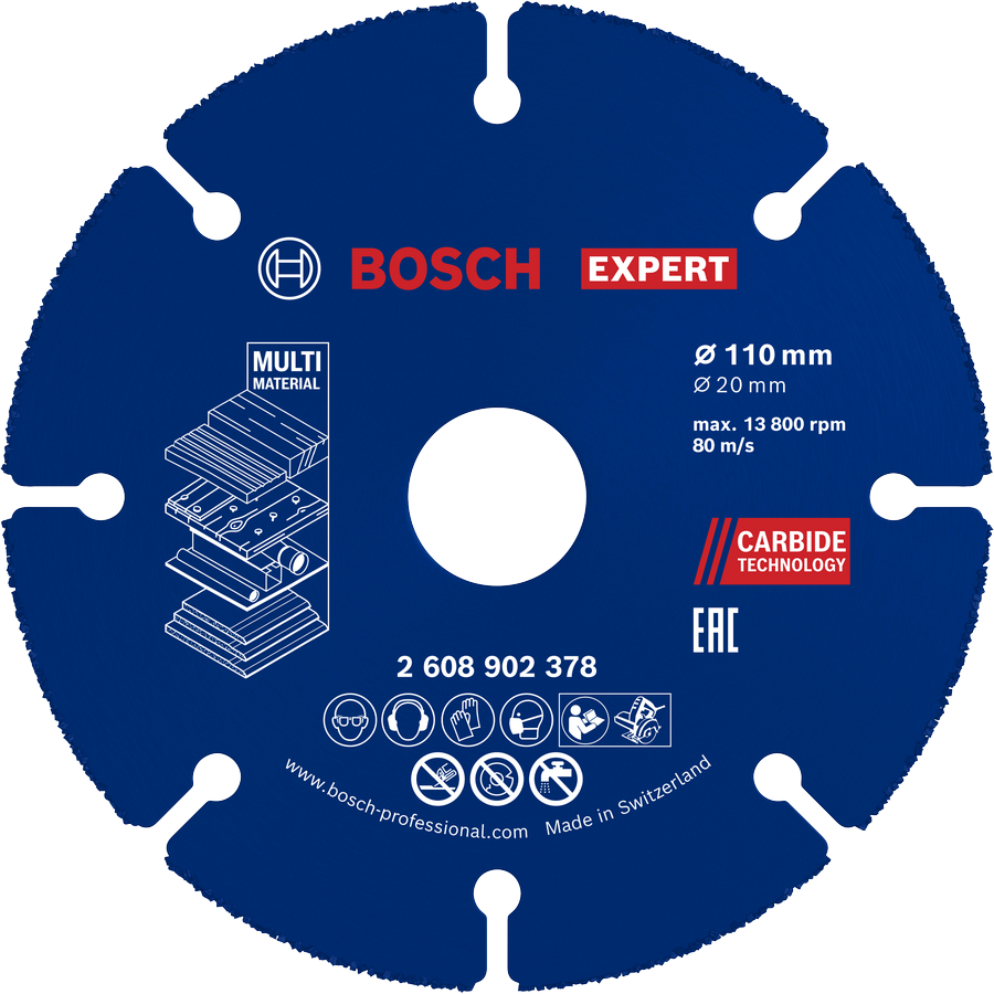 Bosch多材質硬質合金切割片,110 mm。