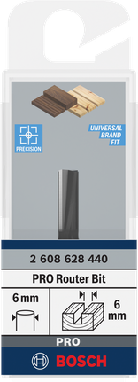 Bosch路由器直鑽頭 6 mm。.