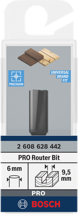 Bosch PRO 路由器直鑽頭 9.5 毫米 3/8 英吋。.