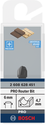Bosch PRO 路由器鑽頭芯盒 4.7 毫米 6 毫米柄。.