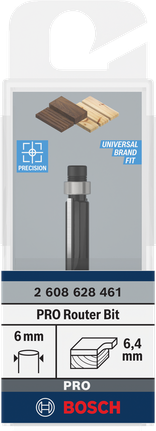Bosch PRO 路由器鑽頭 6 毫米柄 6.4 毫米。.