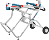 Bosch 2500 W 鋸架配有可伸縮工作台。.