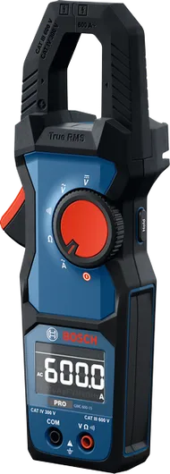 BoschGMC 600-15 鉗形表，附數字顯示。