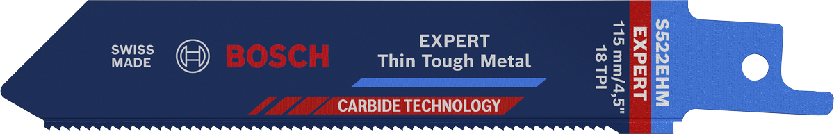 Bosch EXPERT Thin Tough Metal S 522 EHM 往復鋸片。.