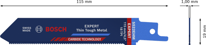Bosch EXPERT Thin Tough Metal S 522 EHM 鋸片。