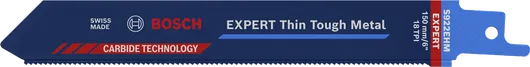 Bosch薄型堅韌金屬往復鋸片 150 mm。.
