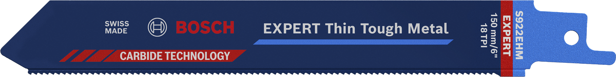 Bosch薄型堅韌金屬往復鋸片 150 mm。.