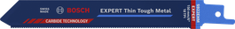 Bosch薄型堅韌金屬往復鋸片 150 mm。.