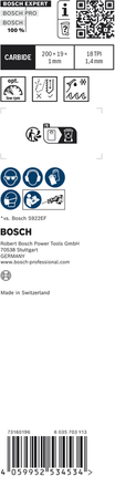 Bosch EXPERT Thin Tough Metal S 1022 EHM 往復鋸片。.